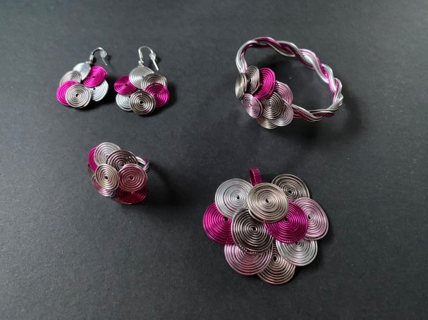 Schmuckset Chaosspiralen