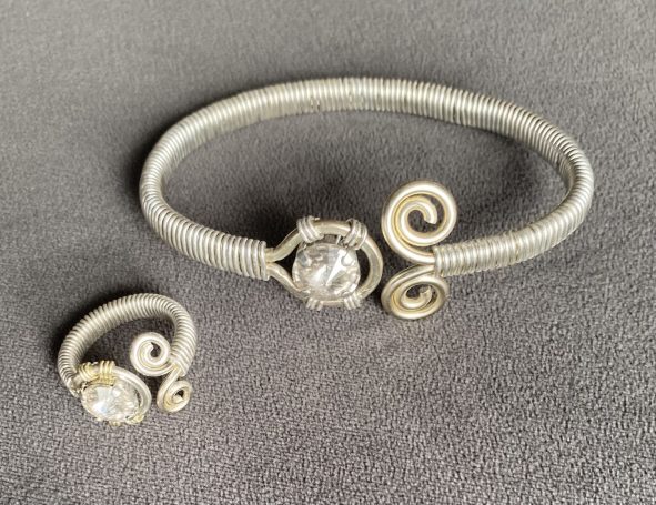 Armreif und Ring Swarovski Crystal Silver Share