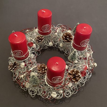 Adventskranz Silber