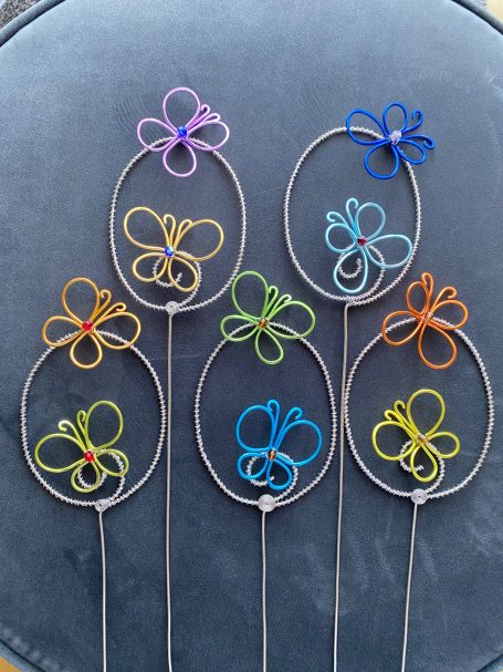 Topfstecker Ostern mit Schmetterlingen