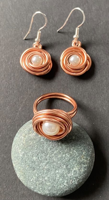 Schmuckset Nest Kupfer Rosé
